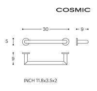 MEDIDAS TOALLERO LAVABO 30cm KUBIC COSMIC